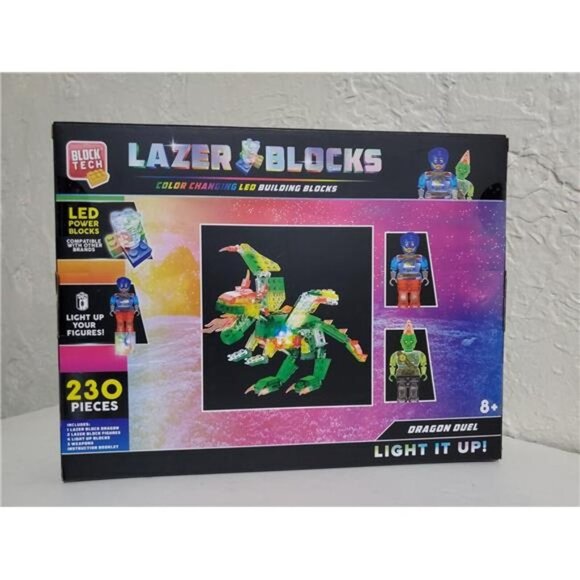 Blocks Tech Lazer Color Changing LED Building Blocks Dragon Duel 230 Pieces - Picture 6 of 7